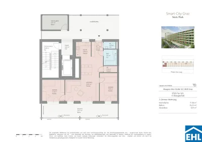 3-Zimmer-Wohnung mieten in Graz – 71,86 m², € 1.180 – Bild 22 von 22