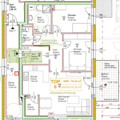 3-Zimmer-Wohnung kaufen in Bruck an der Leitha – 79,95 m², € 349.842 – Bild 4 von 5