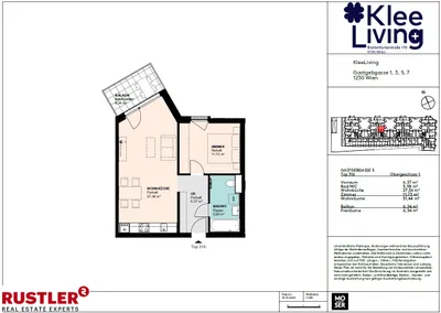 2-Zimmer-Wohnung mieten in Wien – 51,44 m², € 895 – Bild 7 von 8