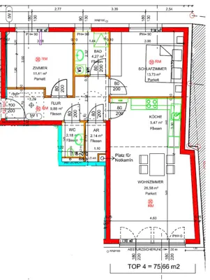 3-Zimmer-Wohnung mieten in Gänserndorf – 76 m², € 900