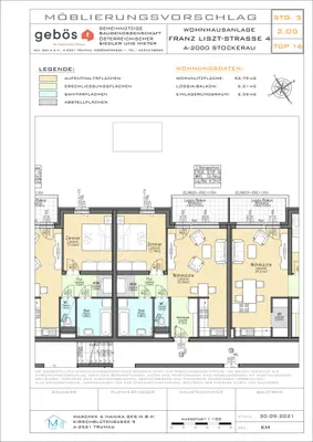 2-Zimmer-Wohnung mieten in Korneuburg – 53,79 m², € 725 – Bild 8 von 8