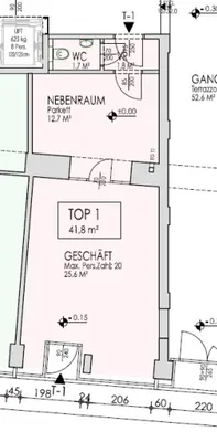 2-Zimmer-Gewerbeimmobilie mieten in Wien – 42 m², € 829 – Bild 13 von 13