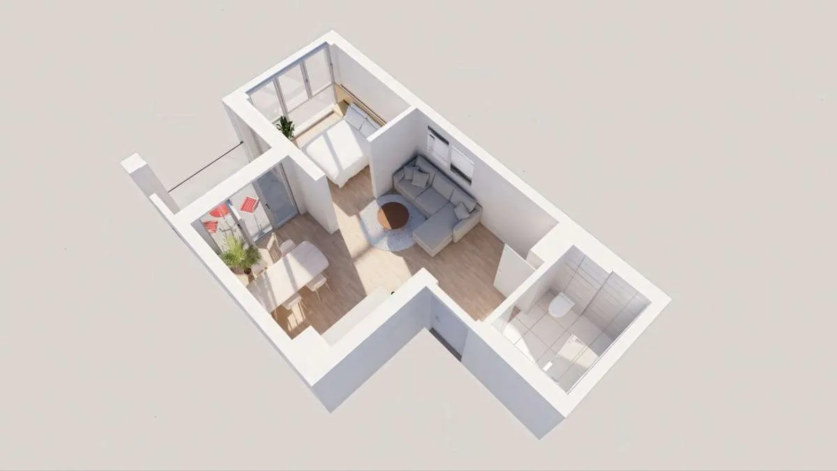 Baustart FIX - 2 Zimmer Neubautraum in Urfahr mit Loggia! - Ansicht 2