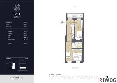 2-Zimmer-Wohnung kaufen in Wien – 43,26 m², € 250.000 – Bild 23 von 23