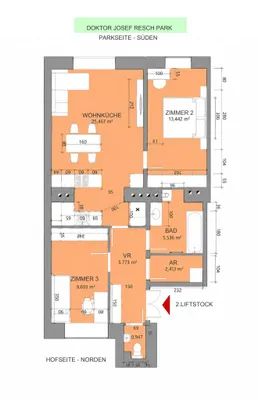 3-Zimmer-Wohnung kaufen in Wien – 70 m², € 429.000 – Bild 25 von 26