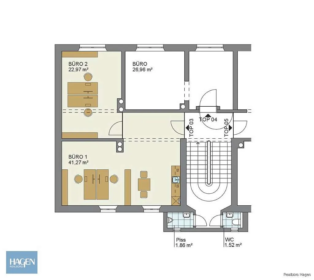 Office am Schlossplatz - Historisches Bürogebäude im Altstadtkern von Hohenems! Büro/Praxis Top 3 - Ansicht 2