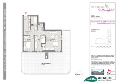 3-Zimmer-Wohnung mieten in Tulln – 60,35 m², € 991 – Bild 15 von 15