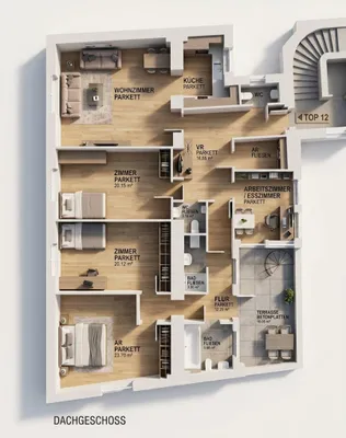 4-Zimmer-Wohnung mieten in Wien – 159,99 m², € 3.293 – Bild 44 von 46