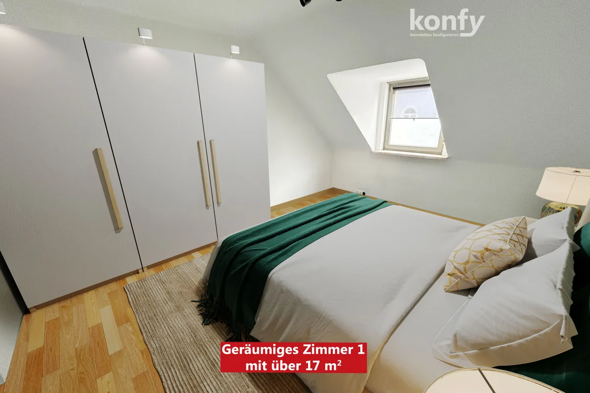 Grazer Innenstadt: 3 Zimmer Wohnung in ruhiger Seitenstraße optional mit großem Wohn-Essbereich oder sogar Fußbodenheizung! - Ansicht 2