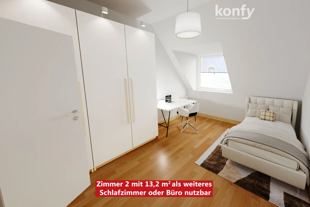 Grazer Innenstadt: 3 Zimmer Wohnung in ruhiger Seitenstraße optional mit großem Wohn-Essbereich oder sogar Fußbodenheizung! - Ansicht 3