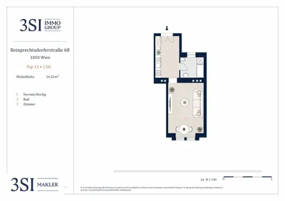 1-Zimmer-Wohnung kaufen in Wien – 35 m², € 209.000 – Bild 9 von 9