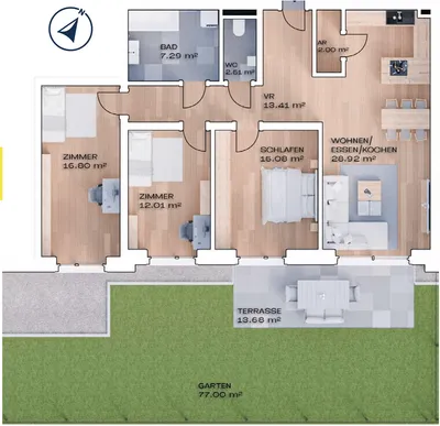 4-Zimmer-Wohnung kaufen in Grieskirchen – 98 m², € 565.000 – Bild 6 von 6