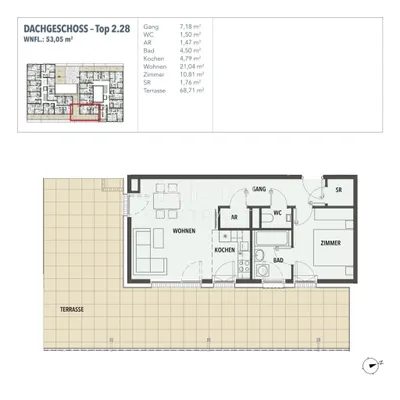 2-Zimmer-Wohnung kaufen in Wien – 53,05 m², € 361.829 – Bild 17 von 17