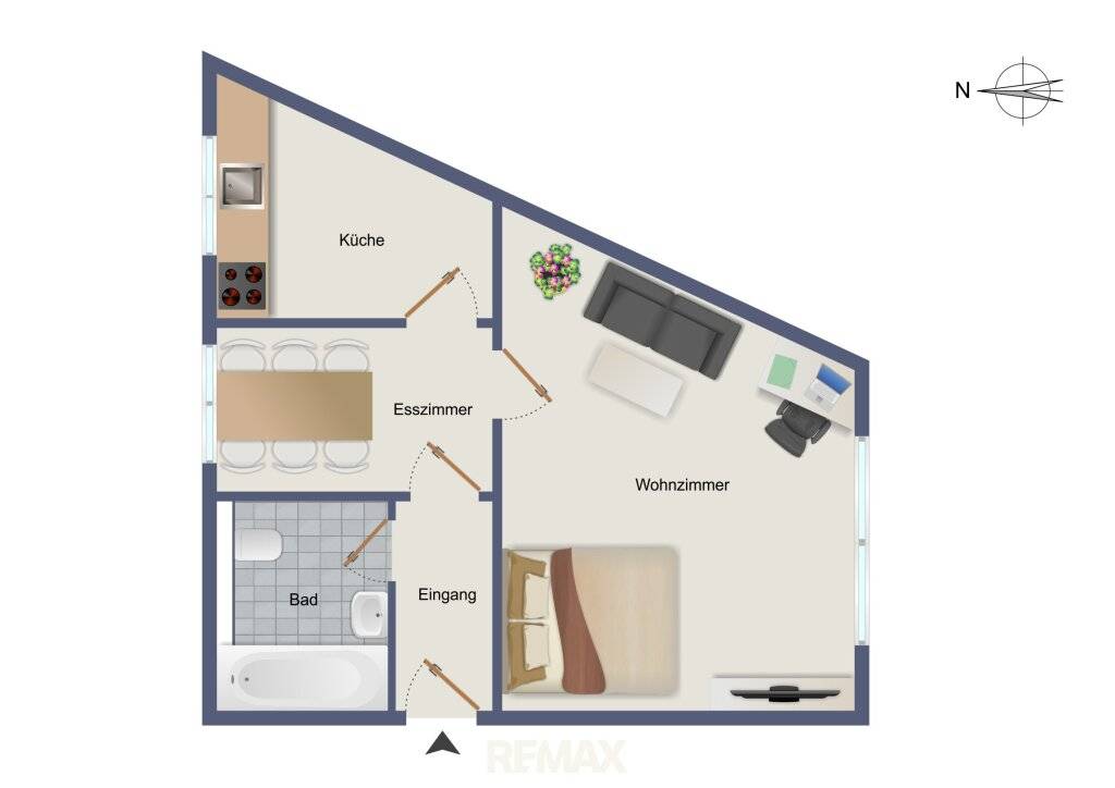 Vermietete Anlegerwohnung mit ruhiger Innenhoflage in Graz-Eggenberg - Ansicht 2