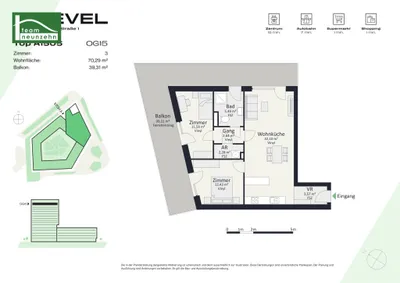 3-Zimmer-Wohnung mieten in Graz – 70,87 m², € 1.399 – Bild 27 von 27