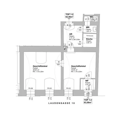 2-Zimmer-Gewerbeimmobilie mieten in Wien – 64 m², € 1.200 – Bild 13 von 16