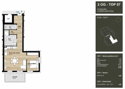 2-Zimmer-Wohnung kaufen in Steyr – 58,1 m², € 295.000 – Bild 21 von 21