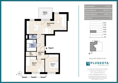 3-Zimmer-Wohnung mieten in Wien – 69,74 m², € 1.650 – Bild 15 von 15