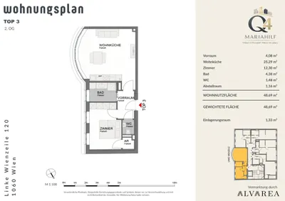 2-Zimmer-Wohnung kaufen in Wien – 49 m², € 349.000 – Bild 22 von 22