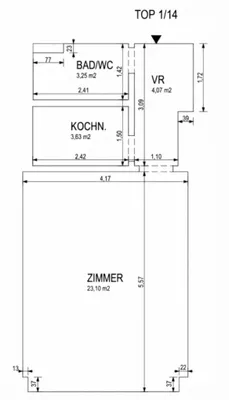 1-Zimmer-Gewerbeimmobilie mieten in Wien – 34 m², € 1.082 – Bild 7 von 7