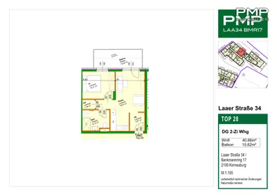 2-Zimmer-Wohnung kaufen in Korneuburg – 40,66 m², € 257.900 – Bild 7 von 7