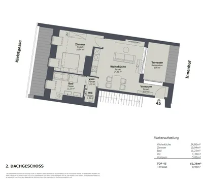 2-Zimmer-Wohnung kaufen in Wien – 62,38 m², € 579.000 – Bild 7 von 24