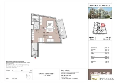 2-Zimmer-Wohnung mieten in Wien – 45,22 m², € 1.020 – Bild 8 von 8