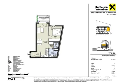 2-Zimmer-Wohnung kaufen in Wien – 45,73 m², € 407.100 – Bild 6 von 6