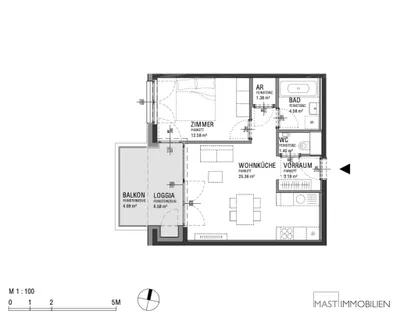2-Zimmer-Wohnung kaufen in Wien – 55,06 m², € 355.000 – Bild 12 von 12