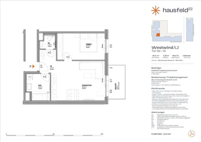 2-Zimmer-Wohnung mieten in Wien – 48,61 m², € 970