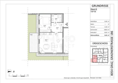 2-Zimmer-Wohnung mieten in Graz – 54,48 m², € 790 – Bild 12 von 12