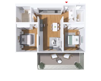 3-Zimmer-Wohnung mieten in Wels-Land – 70,5 m², € 1.129 – Bild 6 von 6