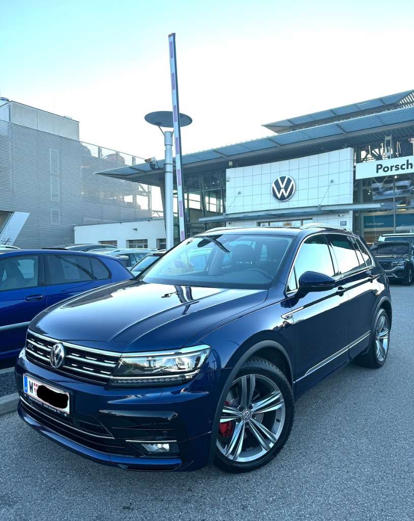 VW Tiguan R-Line 2.0 TDI 4M Highline LED  STHZ KAM ACC AHK + SUV / Geländewagen