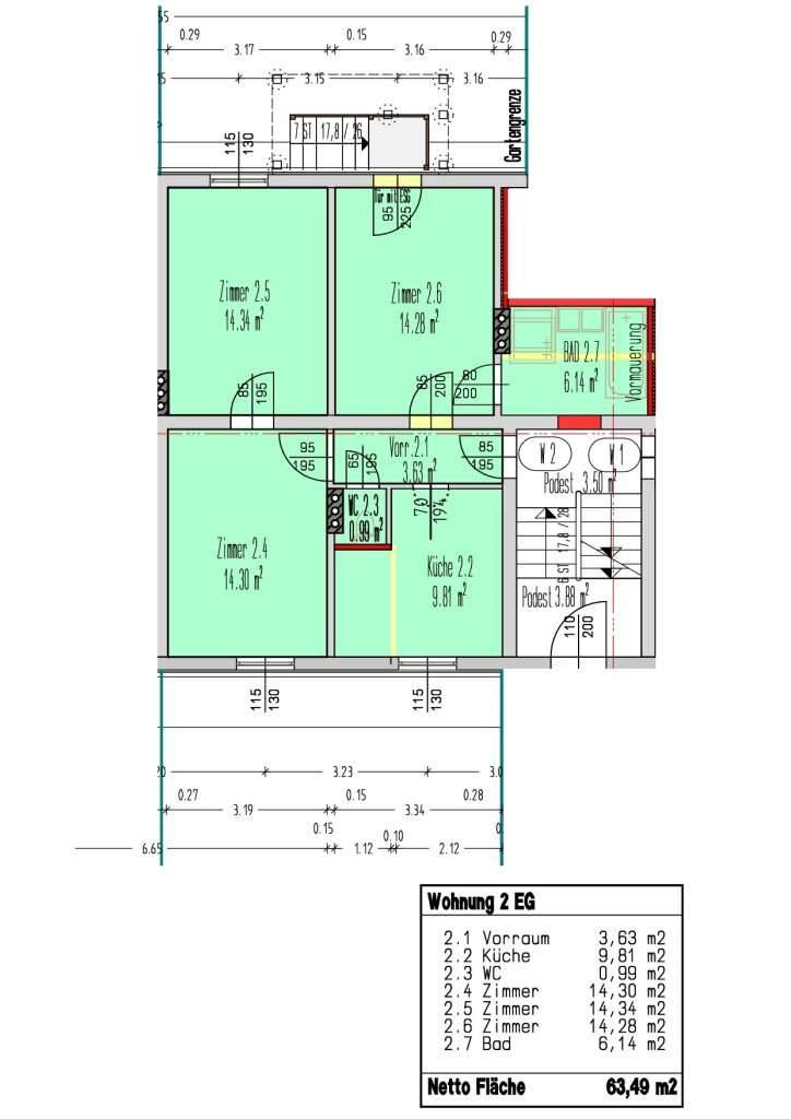Sonnige und leistbare Gartenwohnung mit 3 Zimmern - provisionsfrei - Ansicht 2