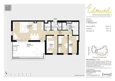 4-Zimmer-Wohnung kaufen in Wien – 102,08 m², € 715.000 – Bild 3 von 8