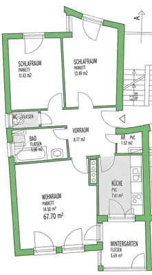 3-Zimmer-Wohnung kaufen in Klagenfurt – 74 m², € 225.000 – Bild 8 von 8