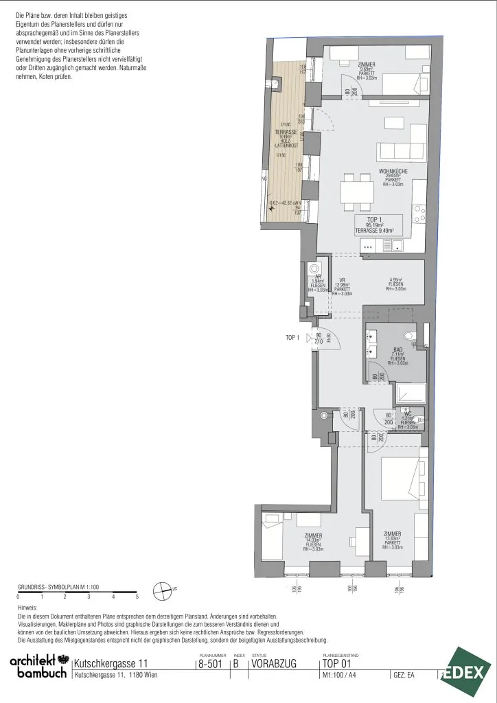 Am Kutschkermarkt | Moderne 4-Zimmer-Altbauwohnung in ruhiger Lage - Widok 2