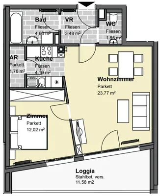2-Zimmer-Wohnung kaufen in Mistelbach – 51,7 m², € 249.500 – Bild 20 von 21