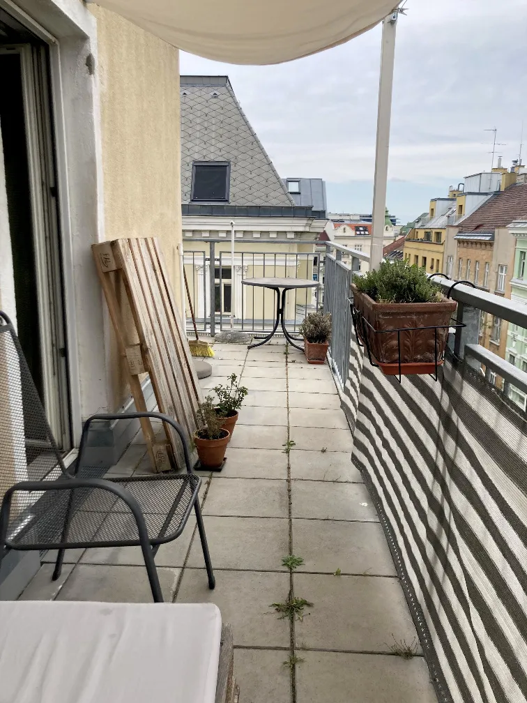 Helle, möblierte Wohnung mit großer Terrasse im 9. Bezirk zur befristeten Zwischenmiete (Aug-Jan) - Ansicht 3