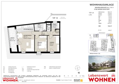 3-Zimmer-Wohnung mieten in Wiener Neustadt – 68,93 m², € 943 – Bild 14 von 17