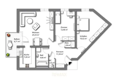 3-Zimmer-Wohnung kaufen in Gmunden – 82,76 m², € 390.000 – Bild 8 von 8