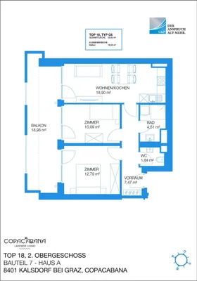 3-Zimmer-Wohnung mieten in Graz-Umgebung – 55,6 m², € 883 – Bild 11 von 11