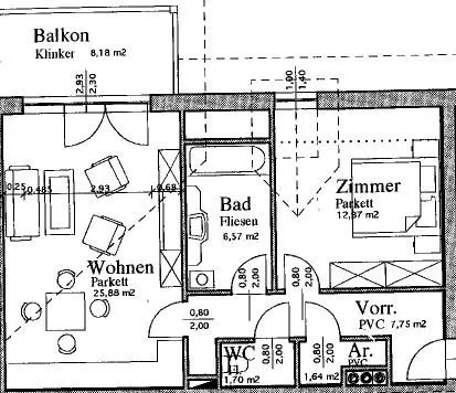 Sonnige Wohnung (befristet vermietet) mit Balkon! - Ansicht 3