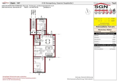 3-Zimmer-Wohnung mieten in Sankt Pölten Land – 74,61 m², € 803 – Bild 5 von 5