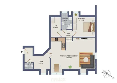 2-Zimmer-Wohnung mieten in Graz-Umgebung – 79,43 m², € 794 – Bild 2 von 13