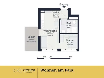 2-Zimmer-Wohnung kaufen in Graz – 29,63 m², € 204.000 – Bild 2 von 4