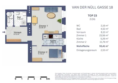 2-Zimmer-Wohnung kaufen in Wien – 55,41 m², € 299.900 – Bild 17 von 17