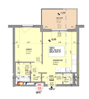 2-Zimmer-Wohnung mieten in Wien – 45 m², € 990 – Bild 11 von 11