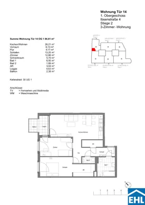 3-Zimmer-Wohnung mieten in Wien – 79,98 m², € 1.630 – Bild 6 von 6