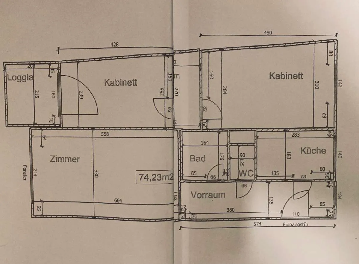 Helle 3Zi Loggiawohnung – pohled 3